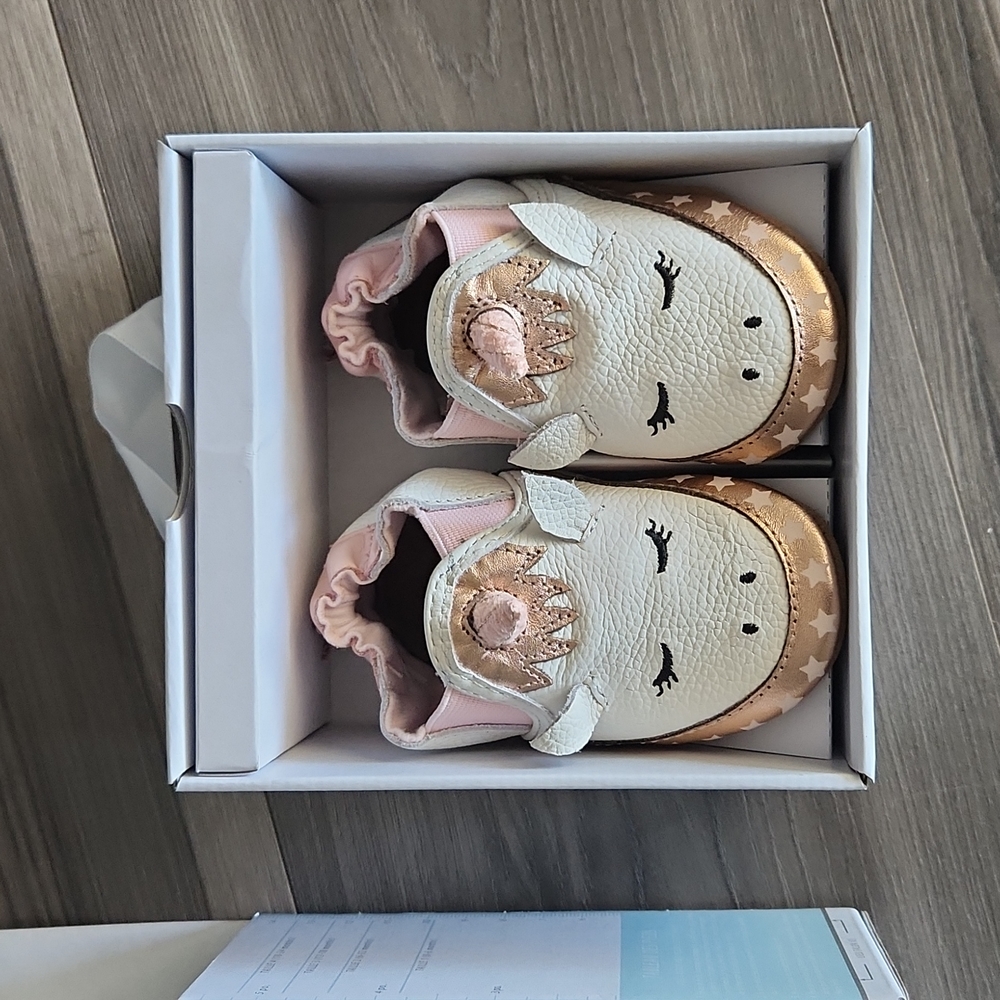 Unicorn Robeez soft sole leather baby shoes